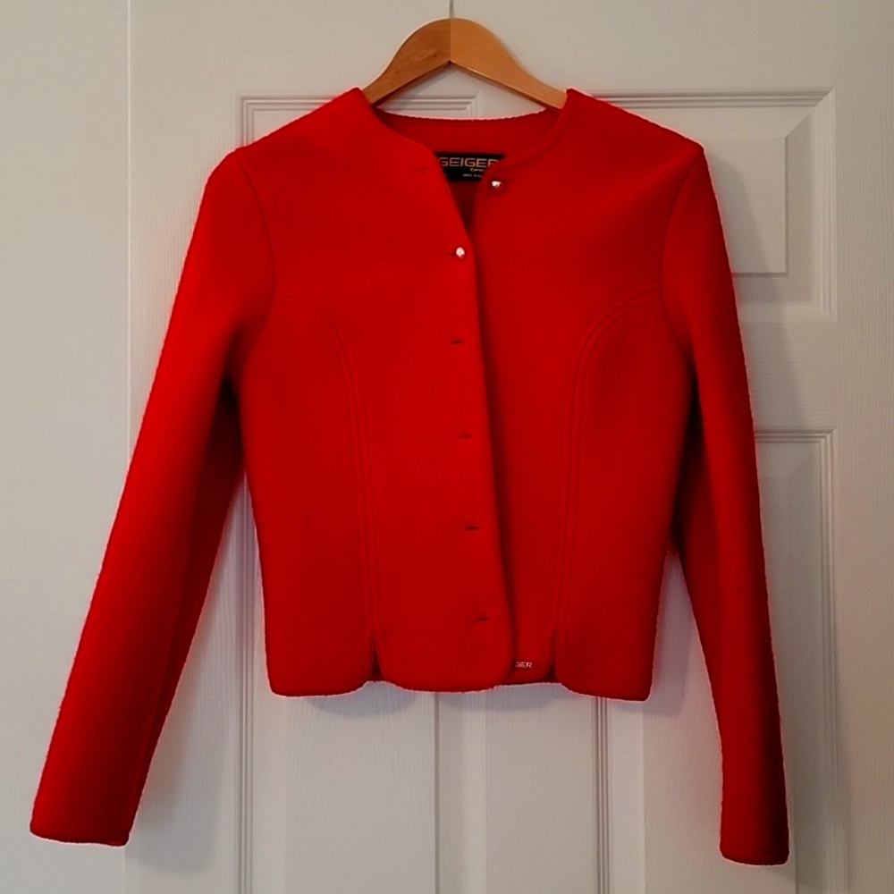 Geiger Tyrol Red Wool Jacket and matching Hat